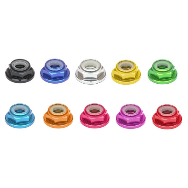 Plexa Low Profile M5 Shaft Aluminum Nylon Self-Lock Nuts (5 pack)