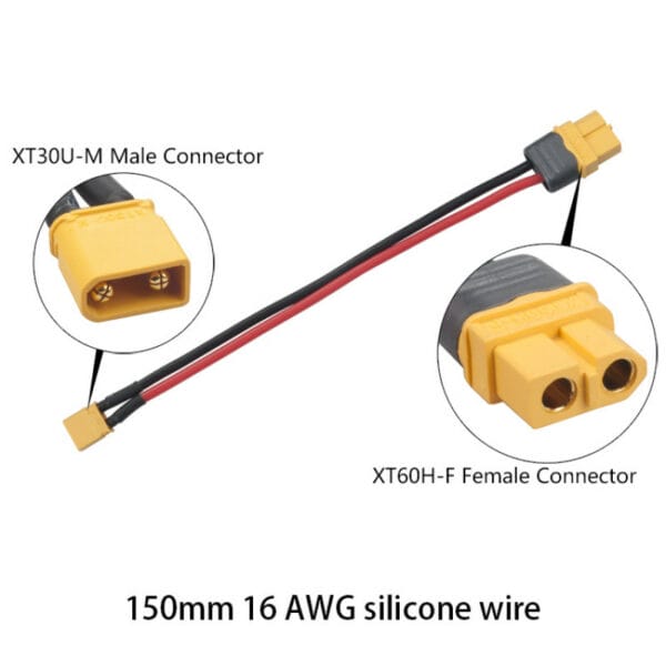 Plexa XT60 Female To XT30 Male 30cm 16AWG Adapter Cable - Image 5