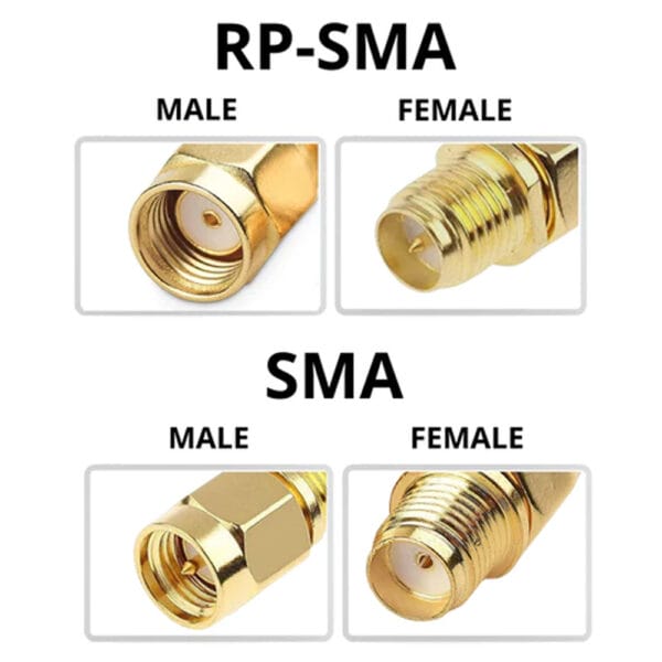 Plexa RP-SMA Male to SMA Female 90-Degree (5 pack) - Image 3